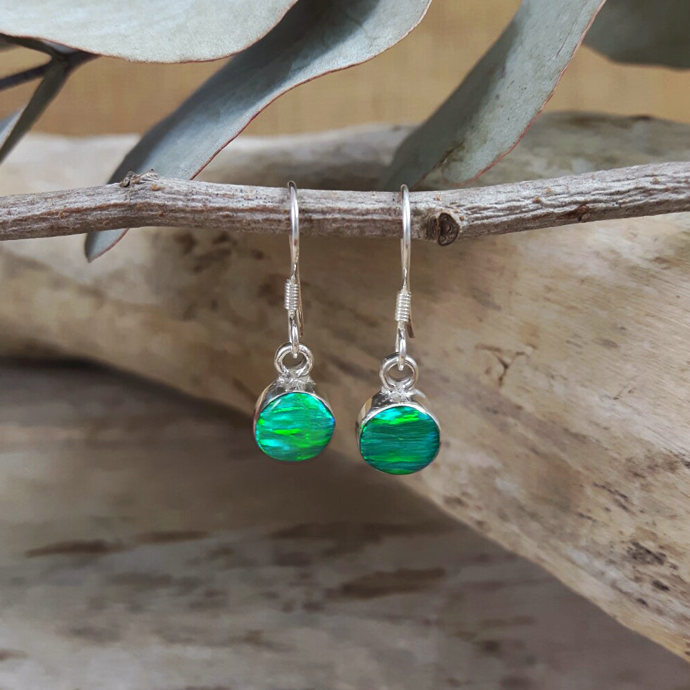 Flinder Green Dotty Drop Earrings