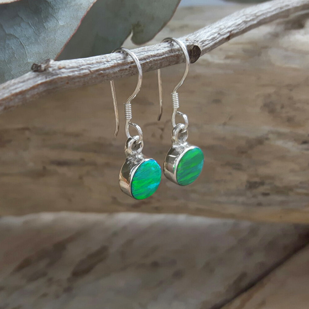 Flinder Green Dotty Drop Earrings