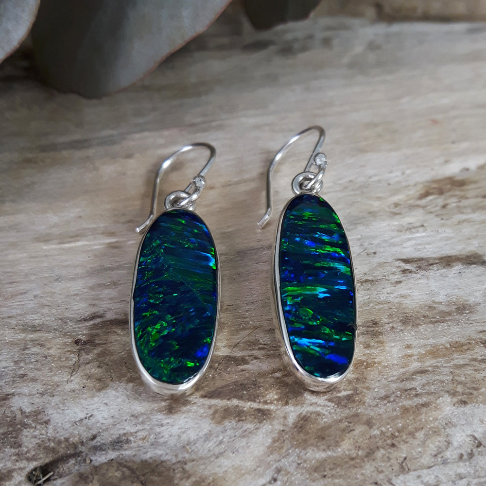 Flinder Emerald Flame Drop Earrings