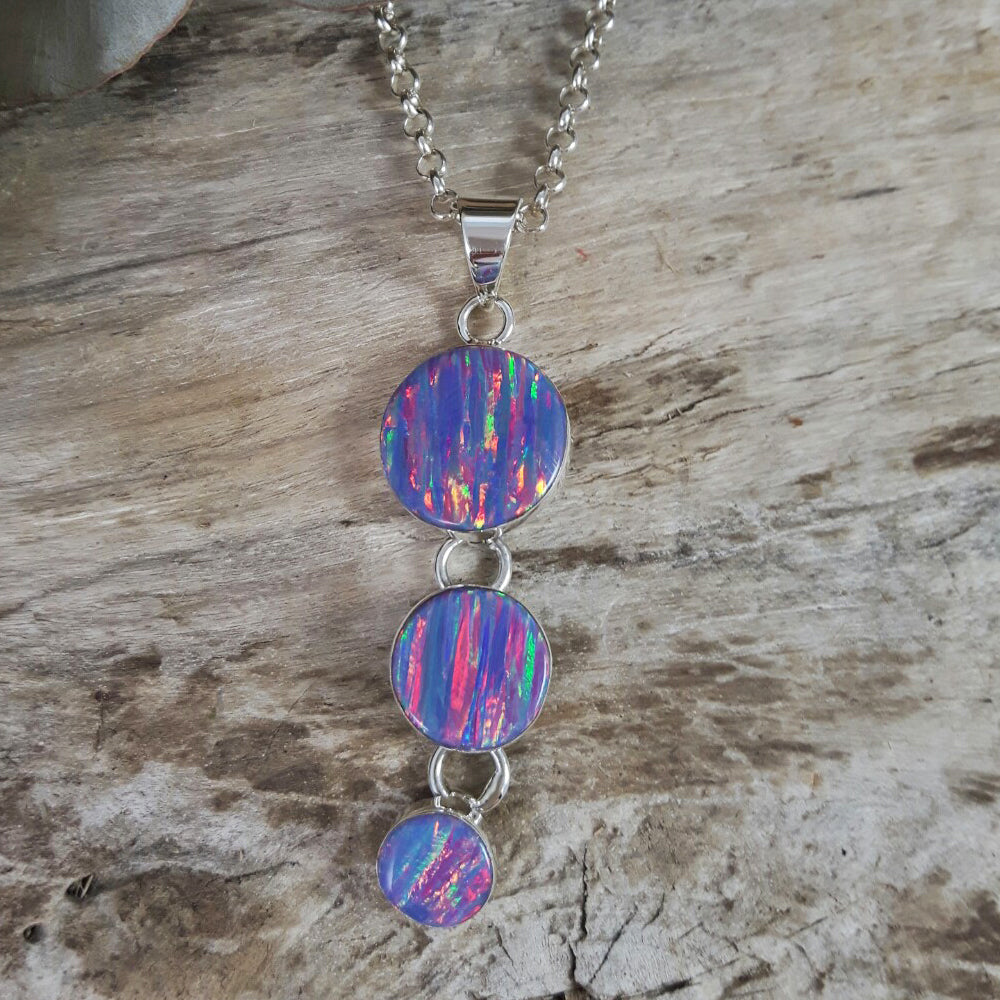 Flinder Lavender Dotty Pendant