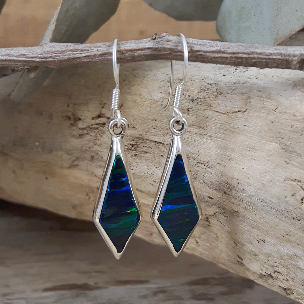 Flinder Emerald Long Kite Drop Earrings