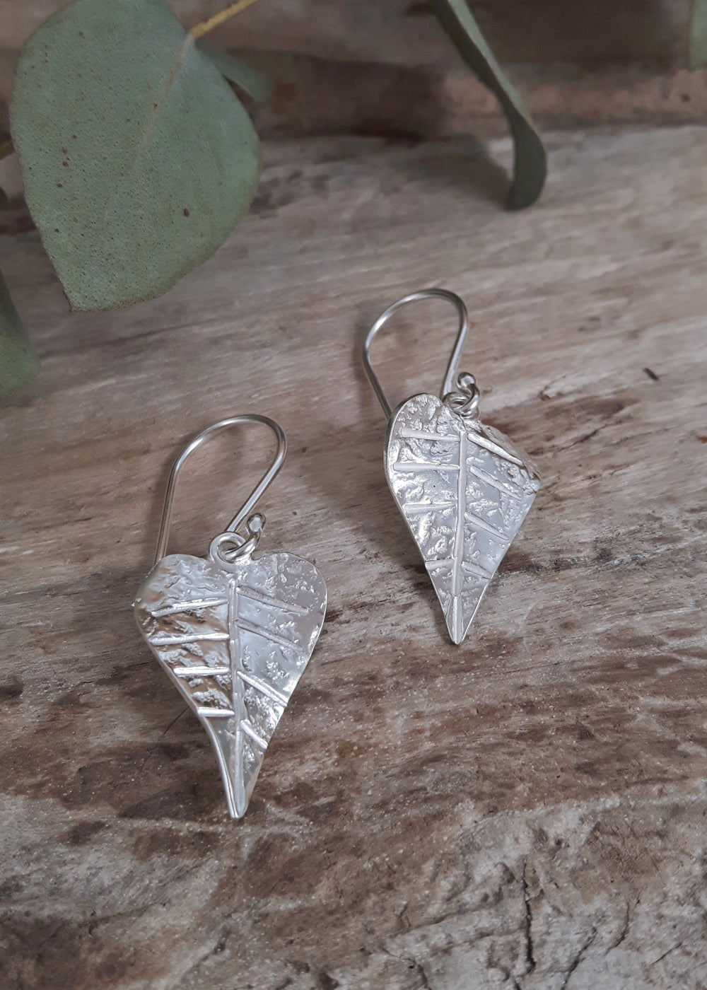 Foresta Heart Leaf Drop Earrings