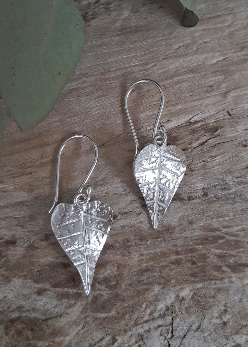 Foresta Heart Leaf Drop Earrings