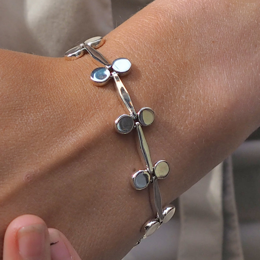 Mistletoe Silver Link Bracelet