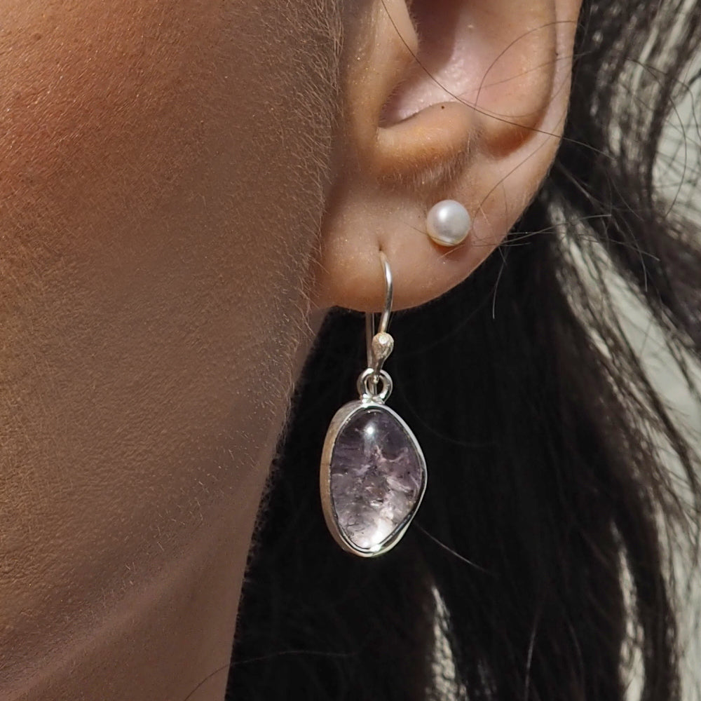 Ixchel Pink Amethyst Drop Earrings