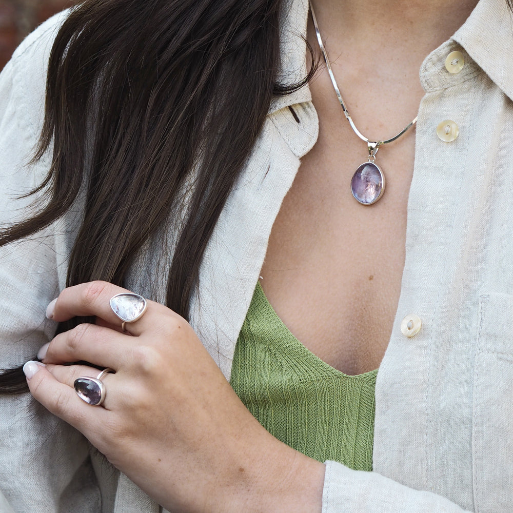 Ixchel Pink Amethyst Pendant