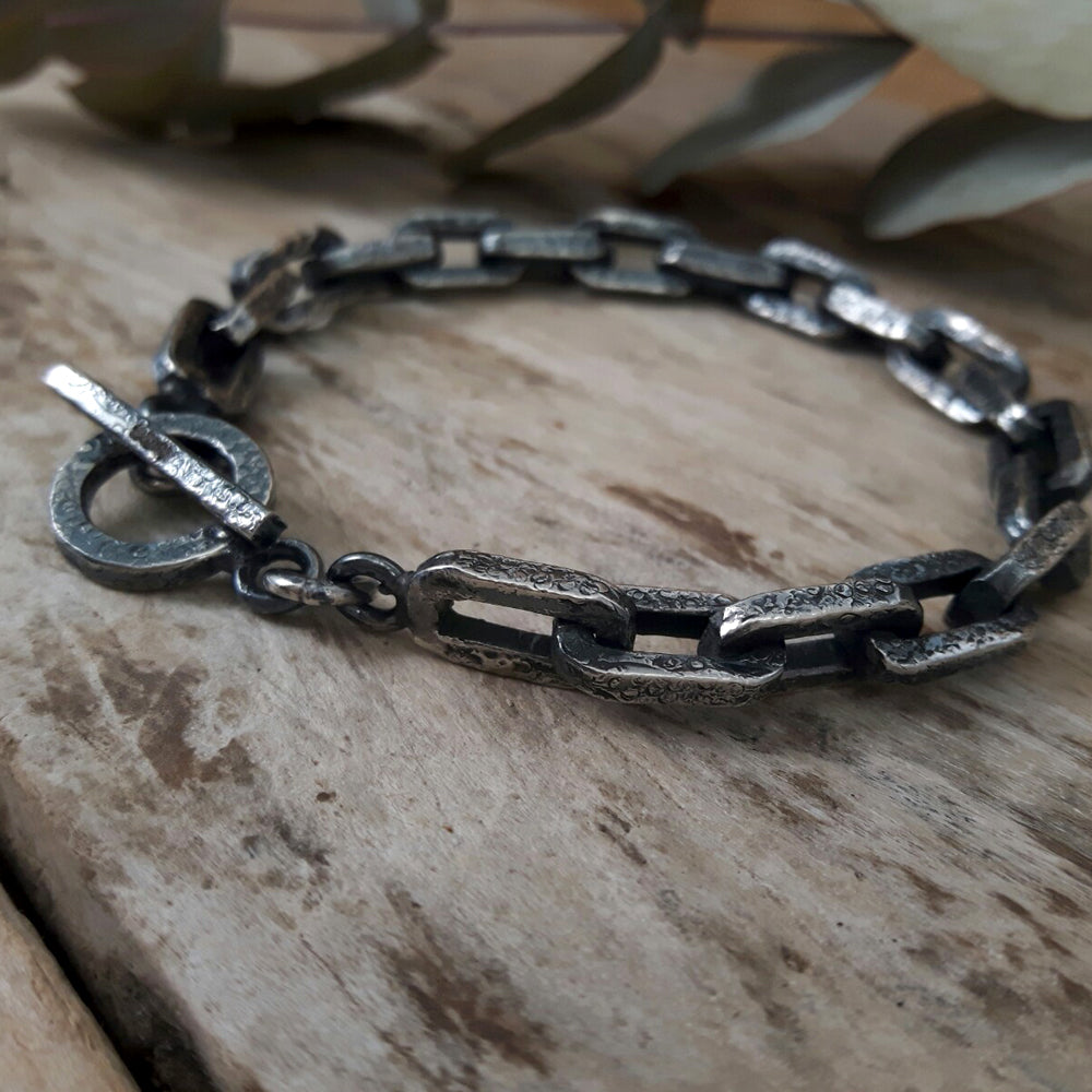 Kukulkan Link Oxidised Bracelet