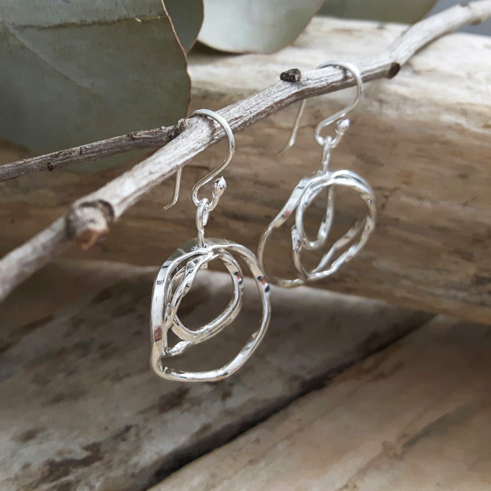 Lattice Trio Small Drop Earrings