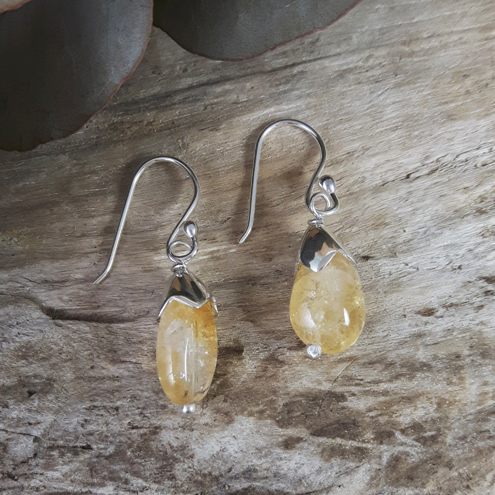 Lilith Citrine Drop Earrings