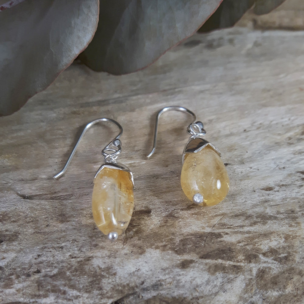 Lilith Citrine Drop Earrings