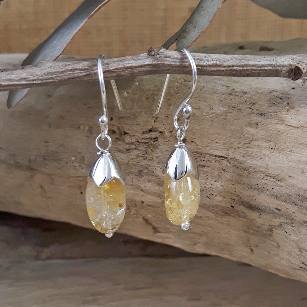 Lilith Citrine Drop Earrings