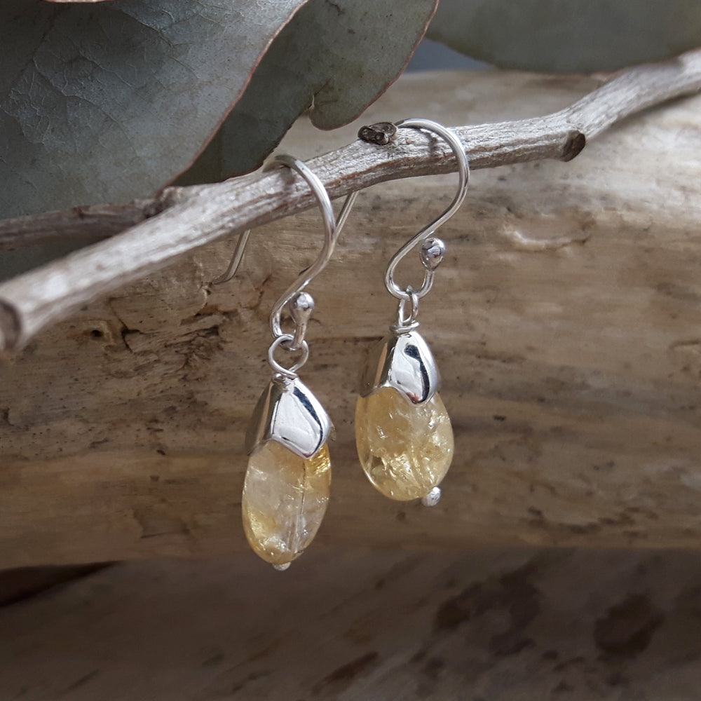 Lilith Citrine Drop Earrings