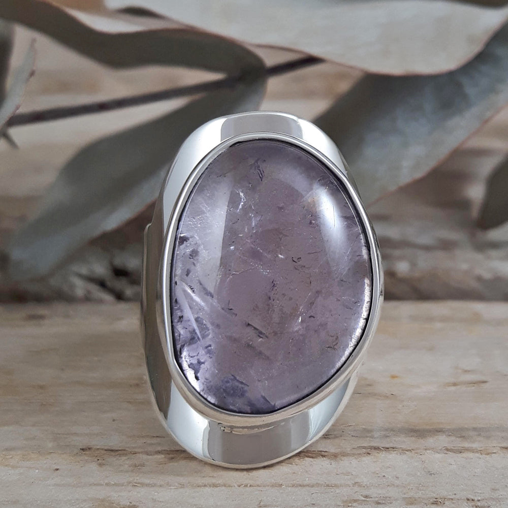 Monet Ixchel Pink Amethyst Adjustable Ring