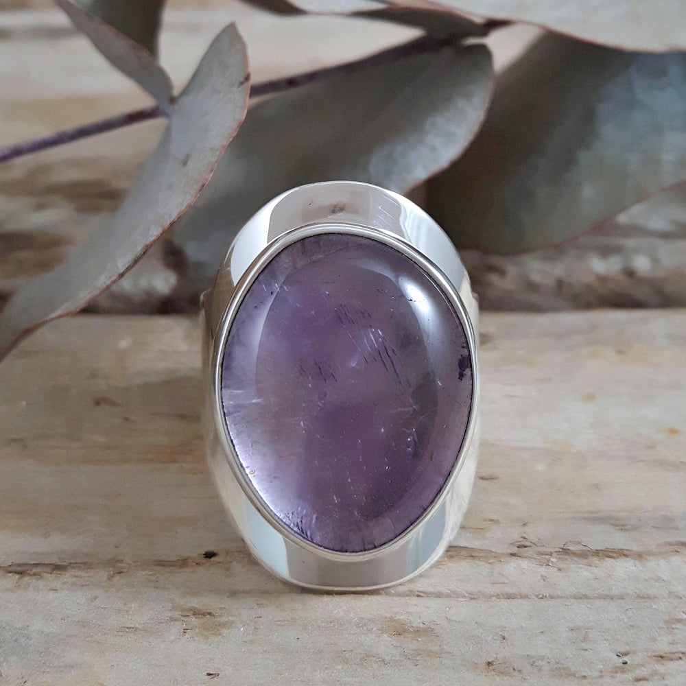 Monet Ixchel Pink Amethyst Adjustable Ring