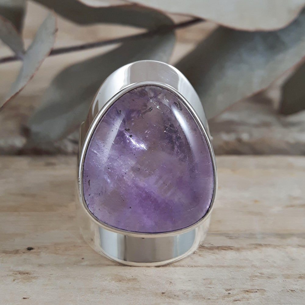 Monet Ixchel Pink Amethyst Adjustable Ring