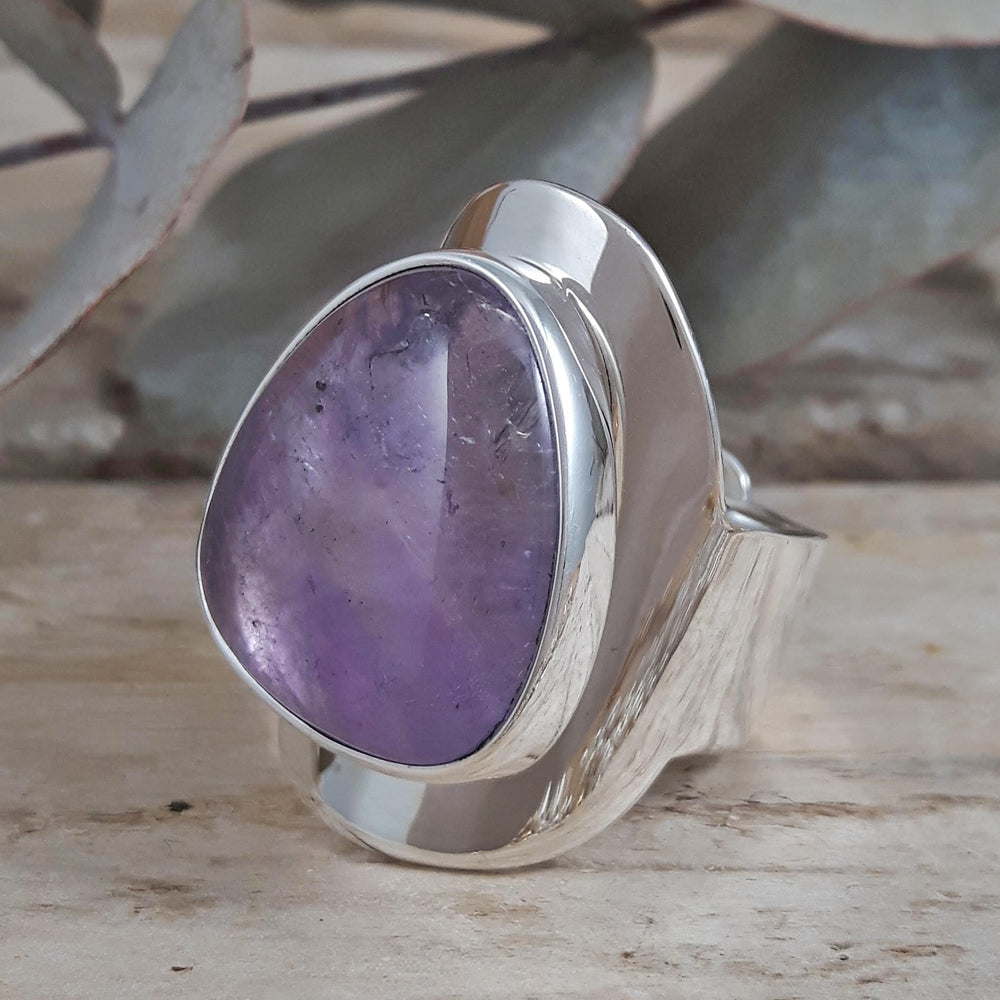 Monet Ixchel Pink Amethyst Adjustable Ring