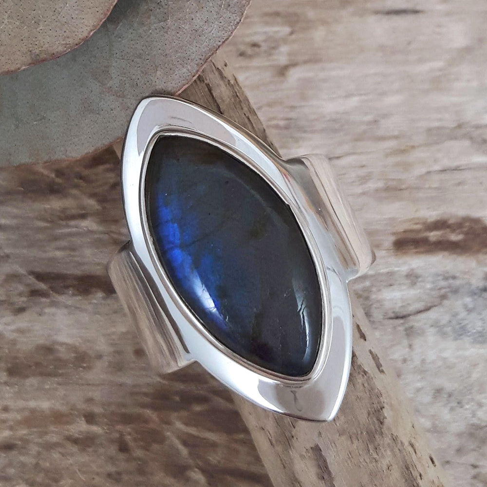 Monet Labradorite Marquise M Adjustable Ring A