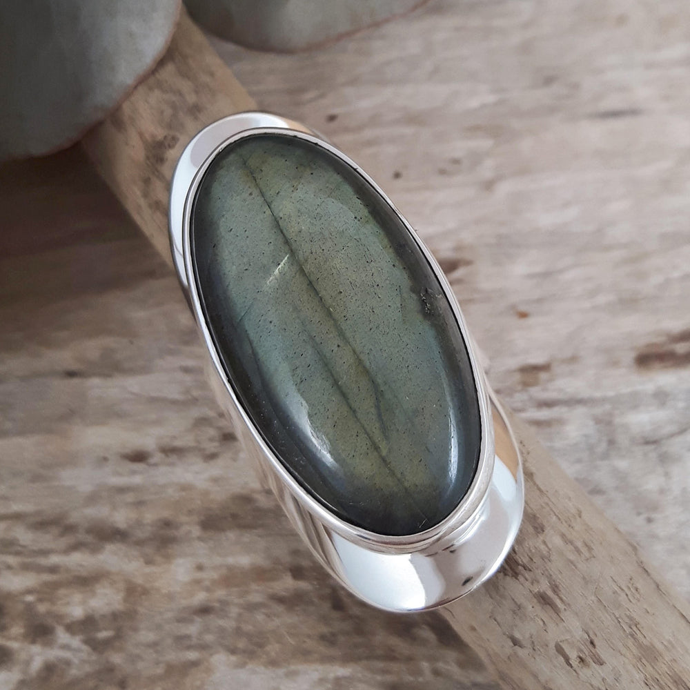 Monet Labradorite Oval XL01 Adjustable Ring B