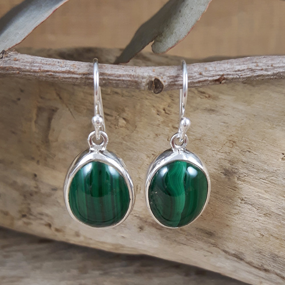 Monet Malachite Large Drop Earrings A