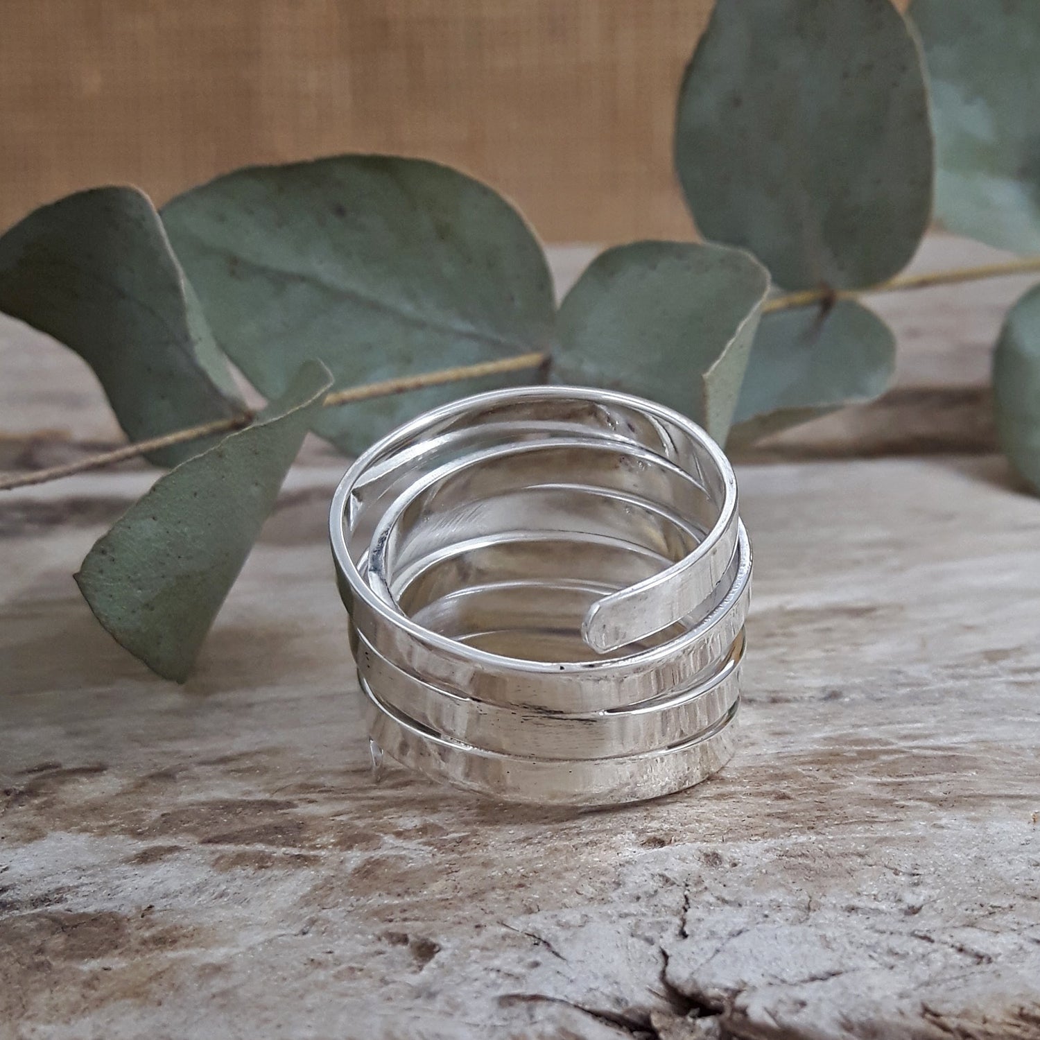 Chique Polished Silver Ring