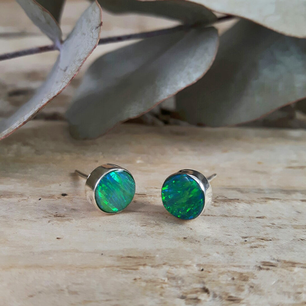 Flinder Green Dotty Stud Earrings