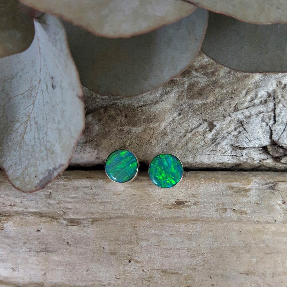 Flinder Green Dotty Stud Earrings