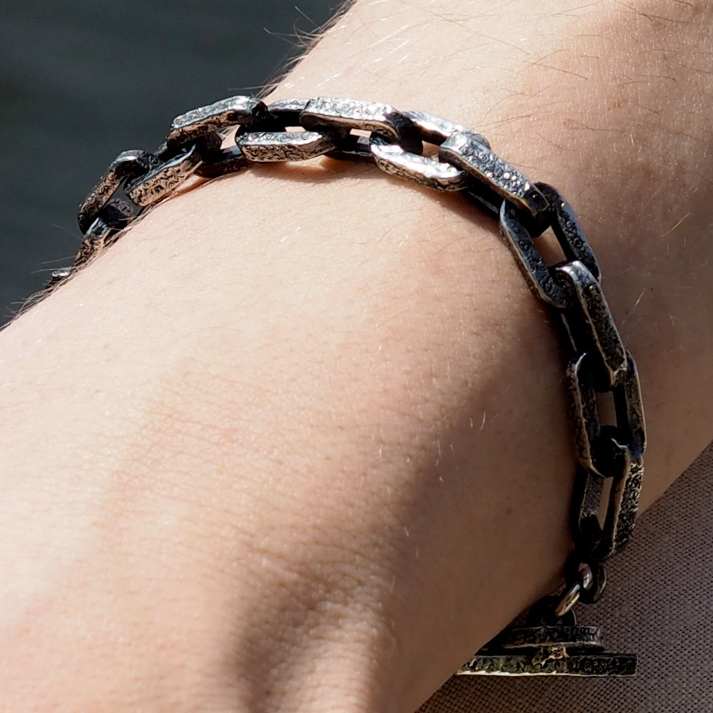 Kukulkan Link Oxidised Bracelet