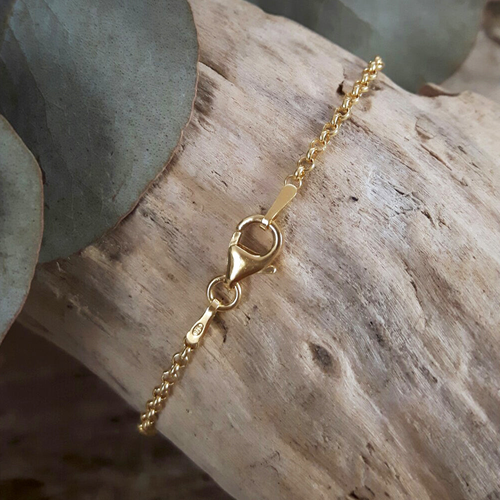 Classic Rolo Gold Chain Bracelet