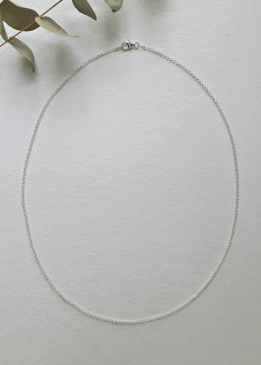 Classic Rolo sterling silver chain necklace 45cm