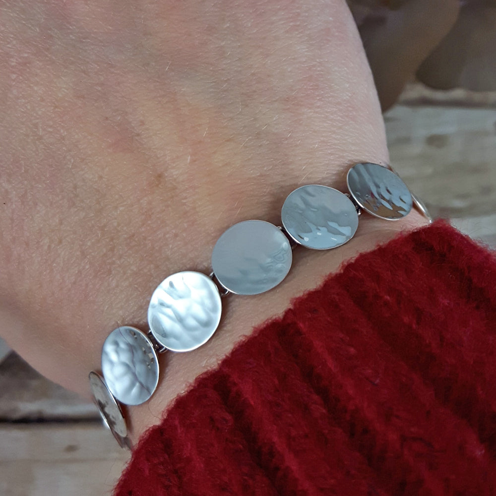 Roma Round Hammered Bracelet