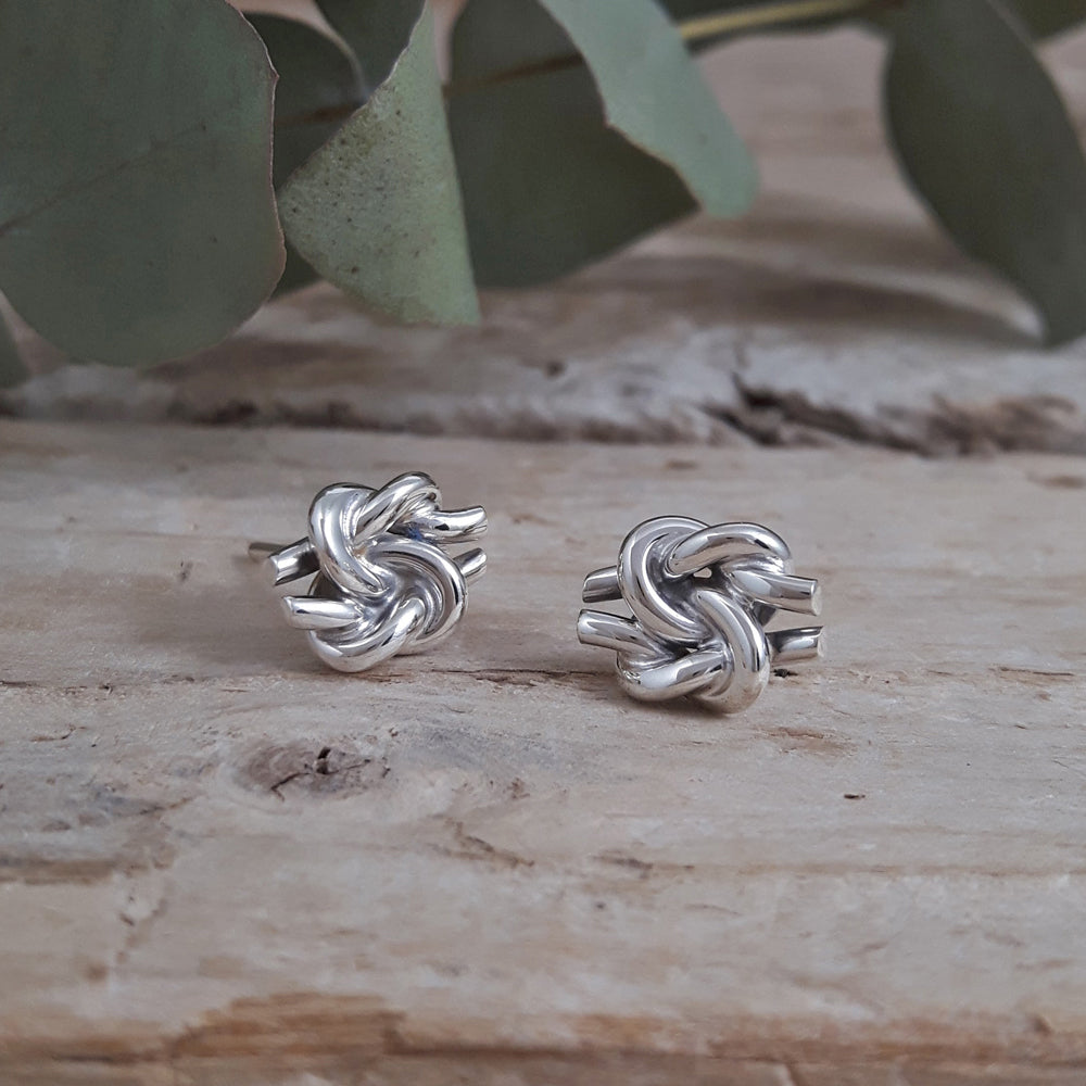 Dara Celtic Knot Silver Stud Earrings