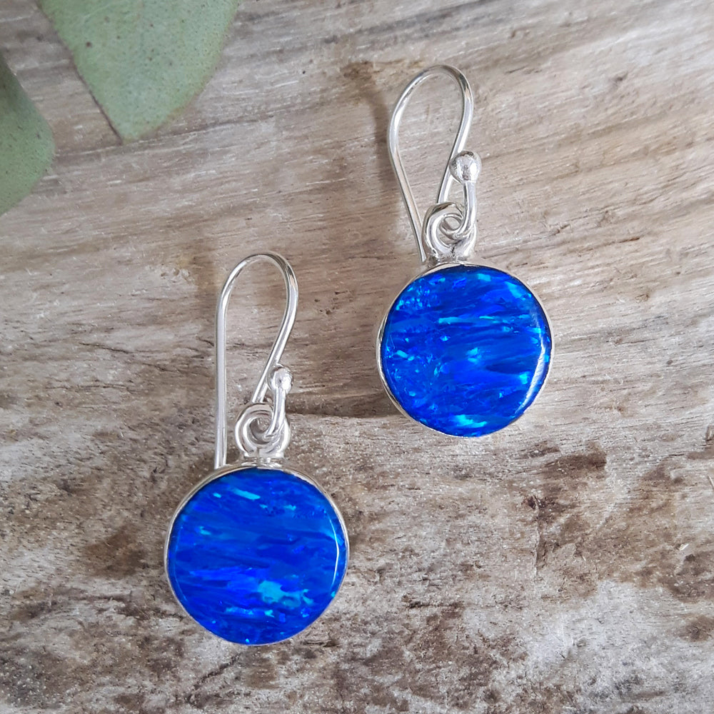 Flinder Blue Dot Drop Earrings