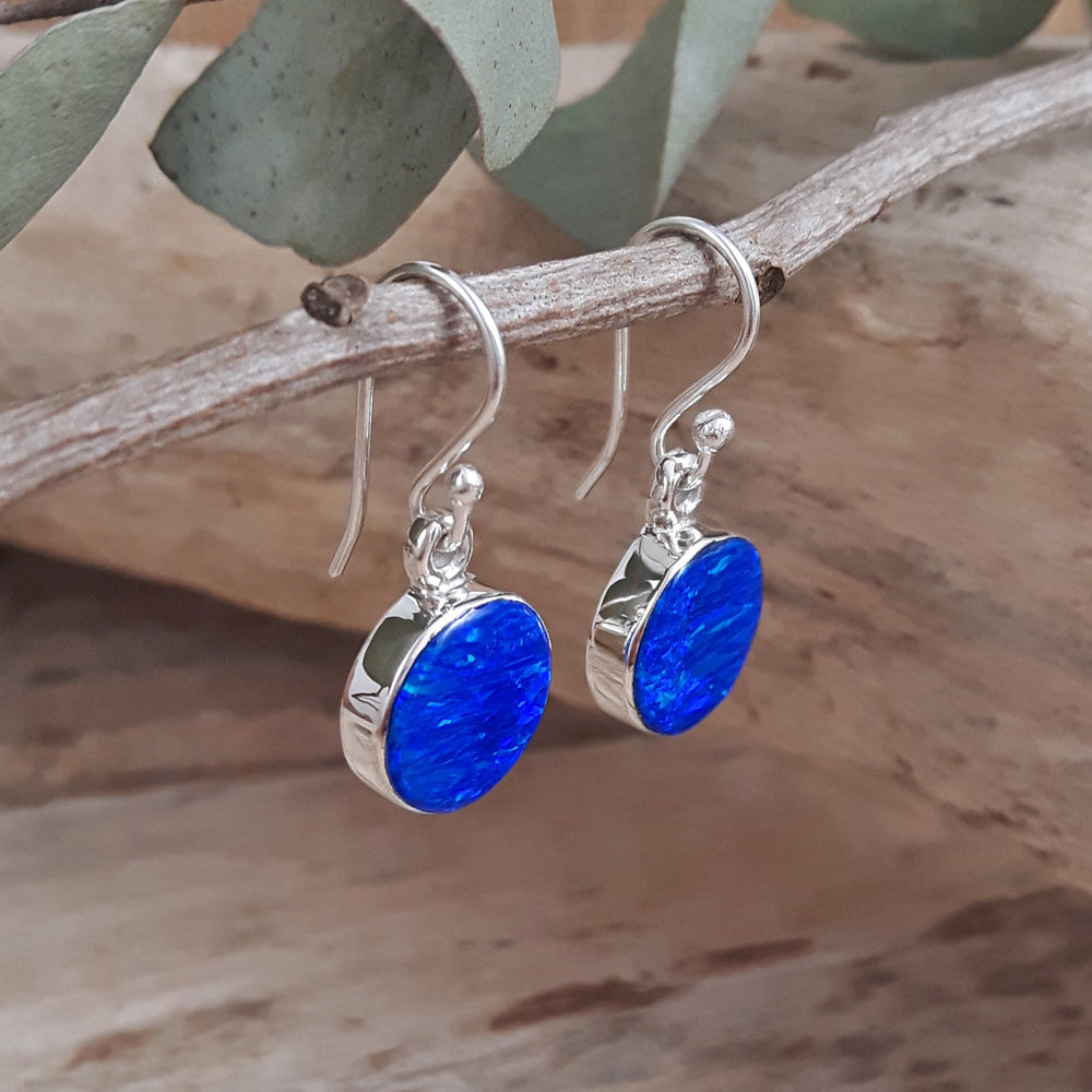 Flinder Blue Dot Drop Earrings