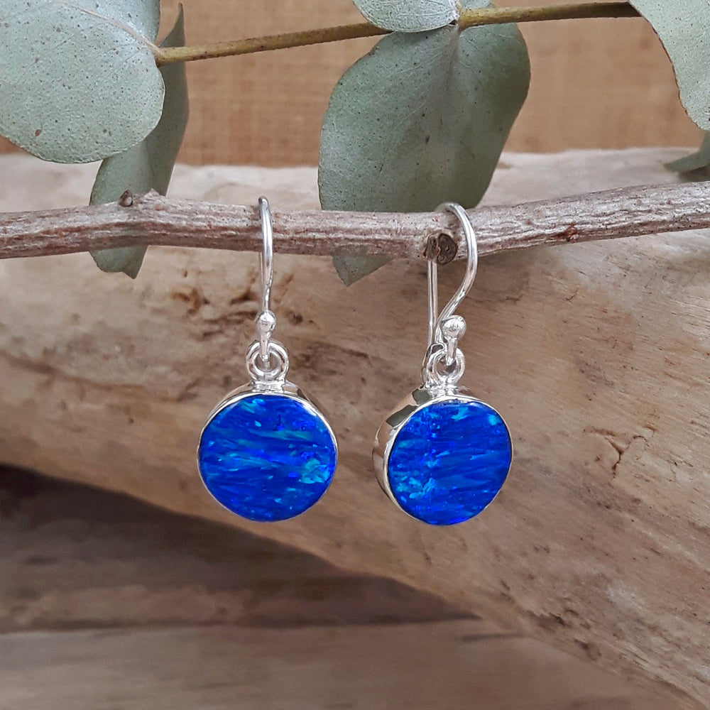 Flinder Blue Dot Drop Earrings