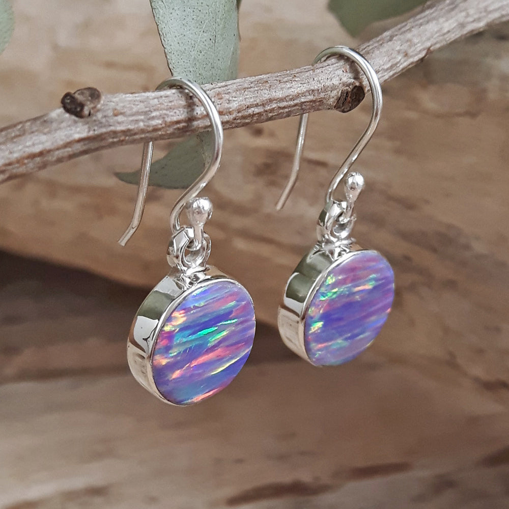 Flinder Lavender Dot Drop Earrings