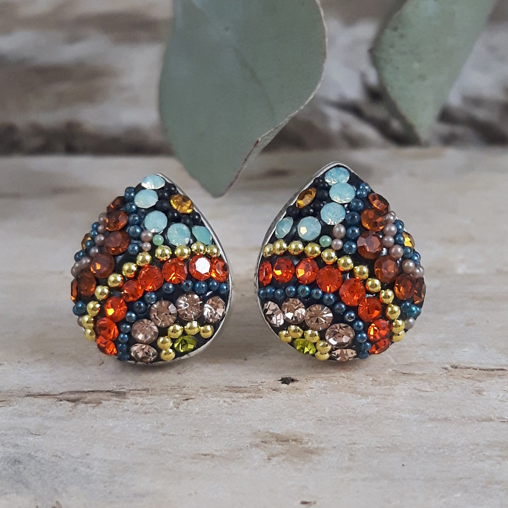 Allegra California Dream Teardrop Stud Earrings