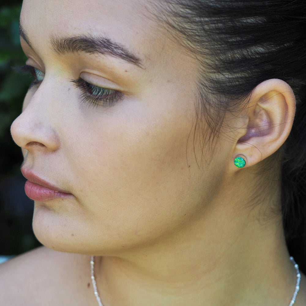 Flinder Green Dotty Stud Earrings