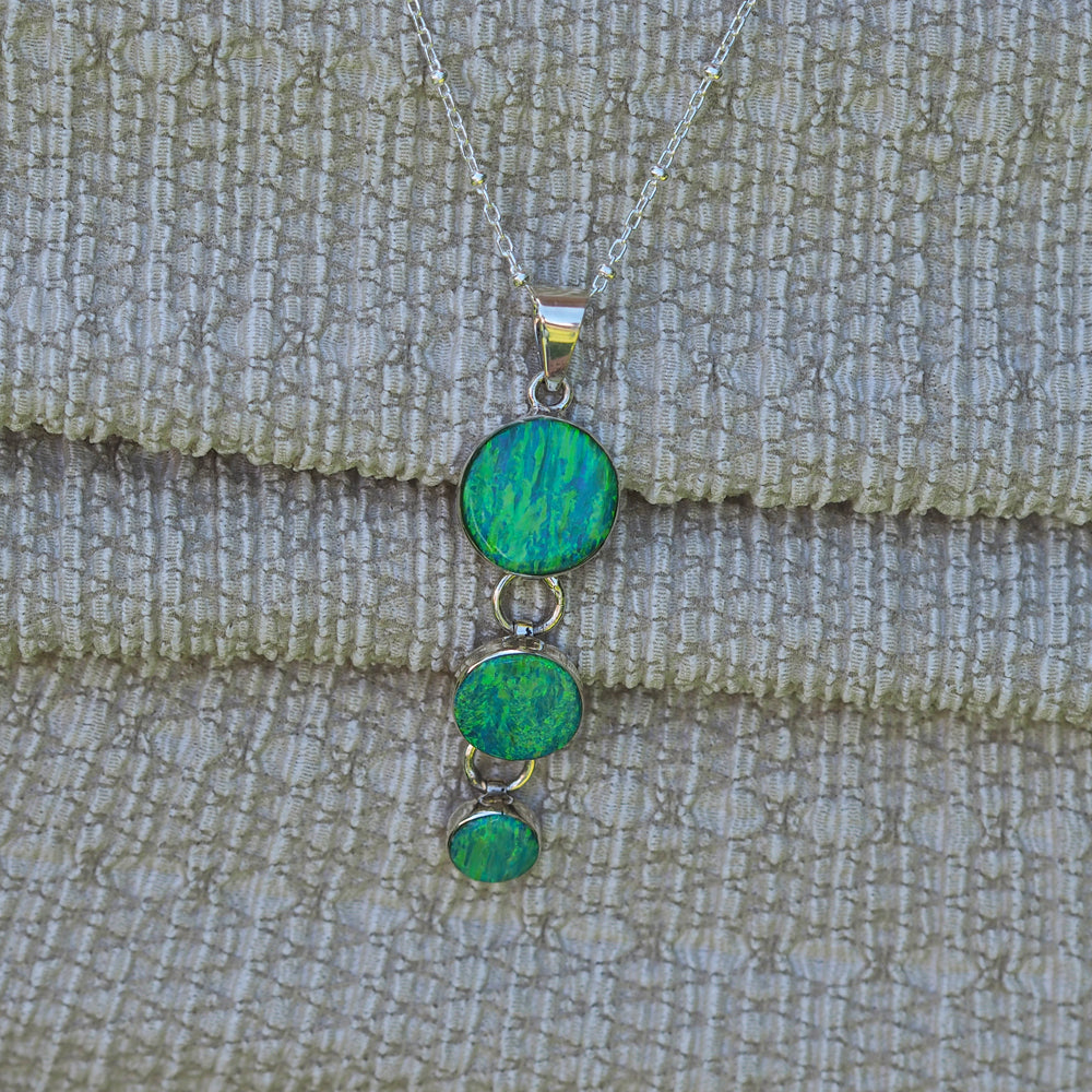 Flinder Green Dotty Large Pendant