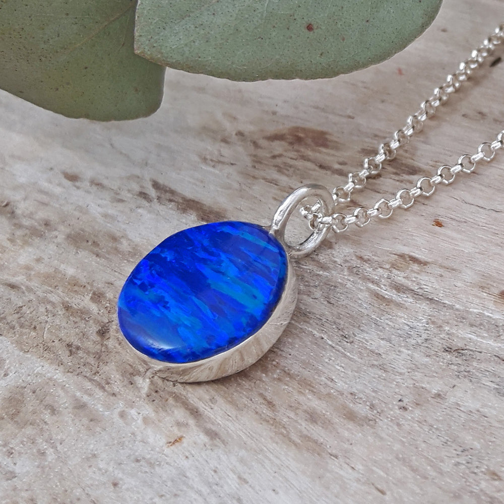 Flinder Blue Dotty Small Pendant