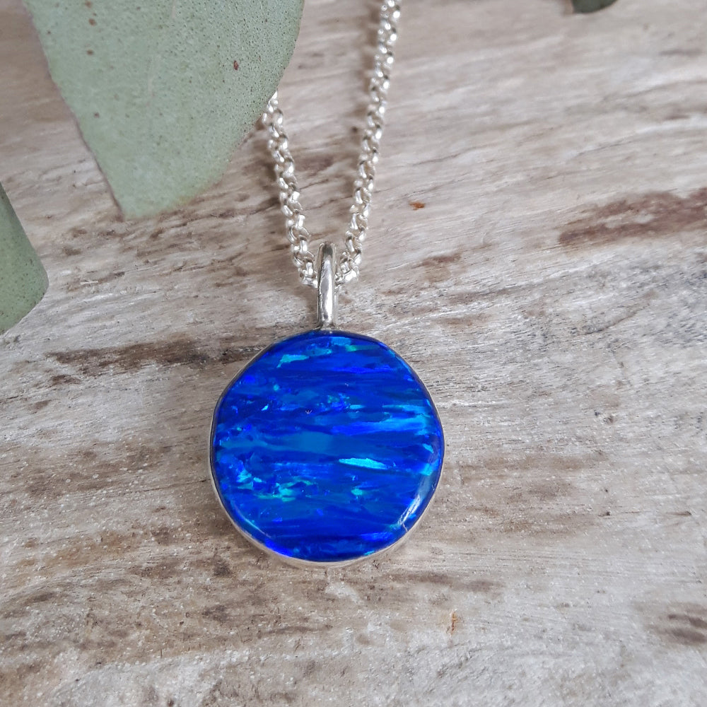 Flinder Blue Dotty Small Pendant