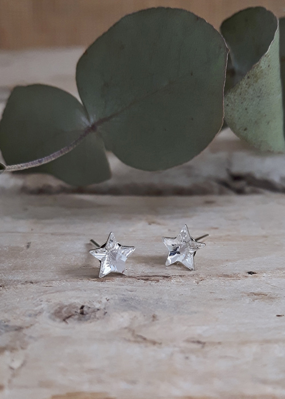 Stella White Star Stud Earrings