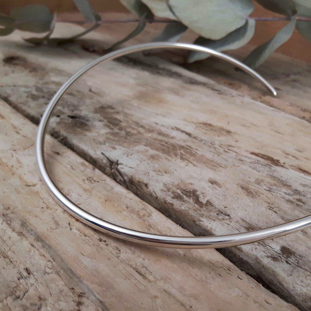 Tubo 3mm Sterling Silver Choker