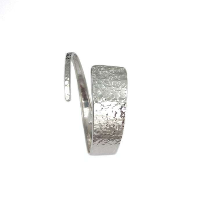 Buy Sterling Silver Half Round Cuff Bracelet With Black Mirror Patina and  Hammered Texture for Modern Styling Solid 925 BR103 Online in India - Etsy