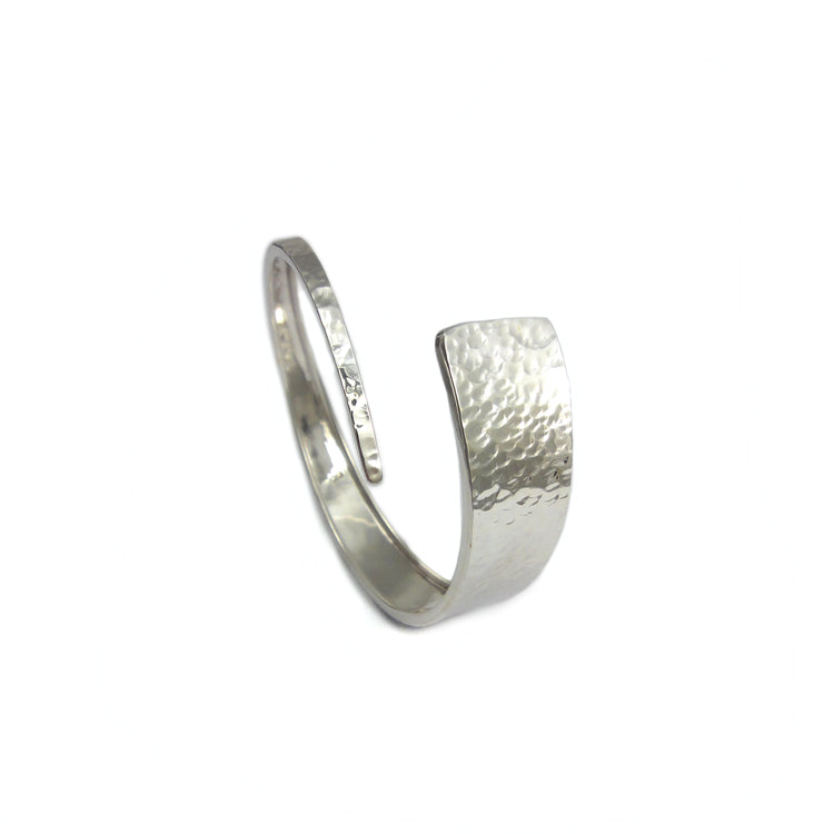 Divine Hammered Silver Cuff