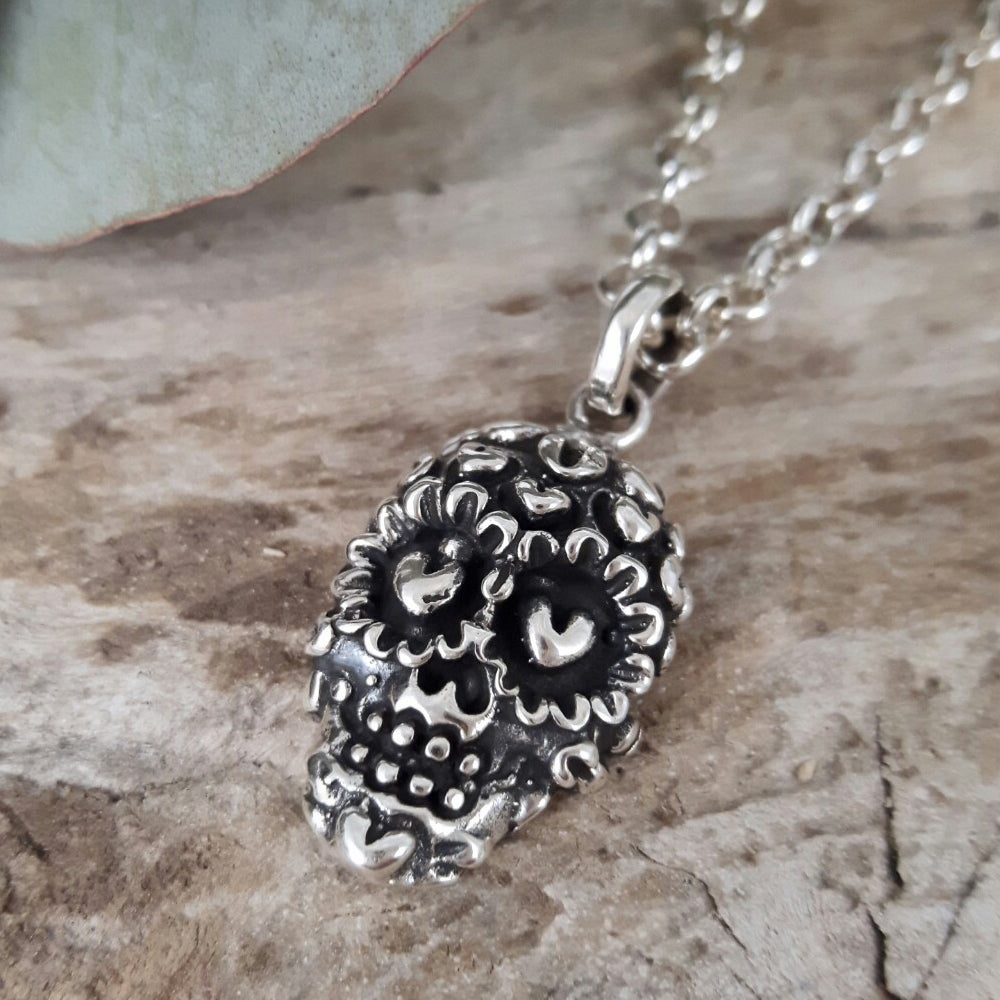 Catrina Skull Sterling Silver Pendant