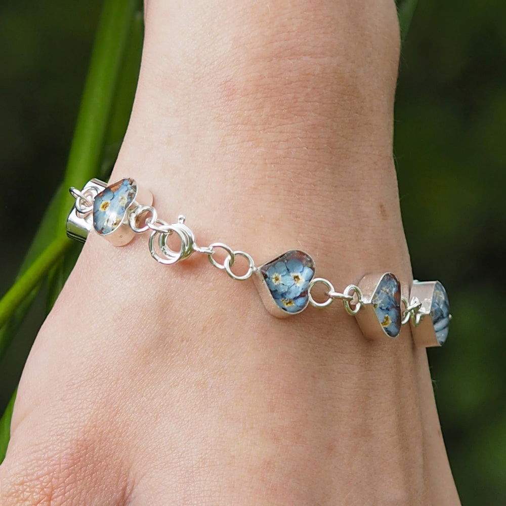 Flores Forget-Me-Not Heart Medium Bracelet