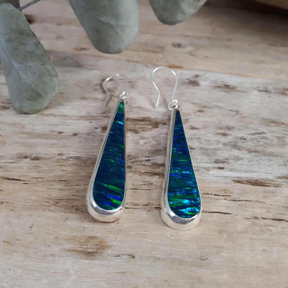 Flinder Emerald Long Drop Earrings