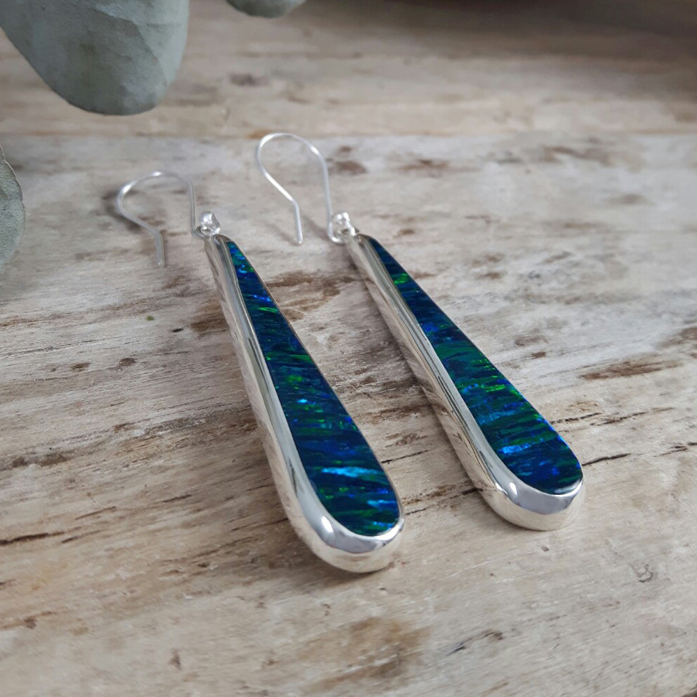 Flinder Emerald Long Drop Earrings