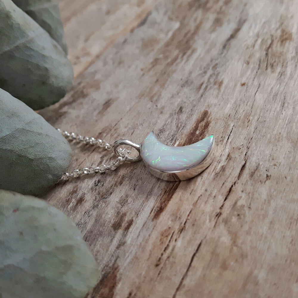 Flinder White Moon Pendant