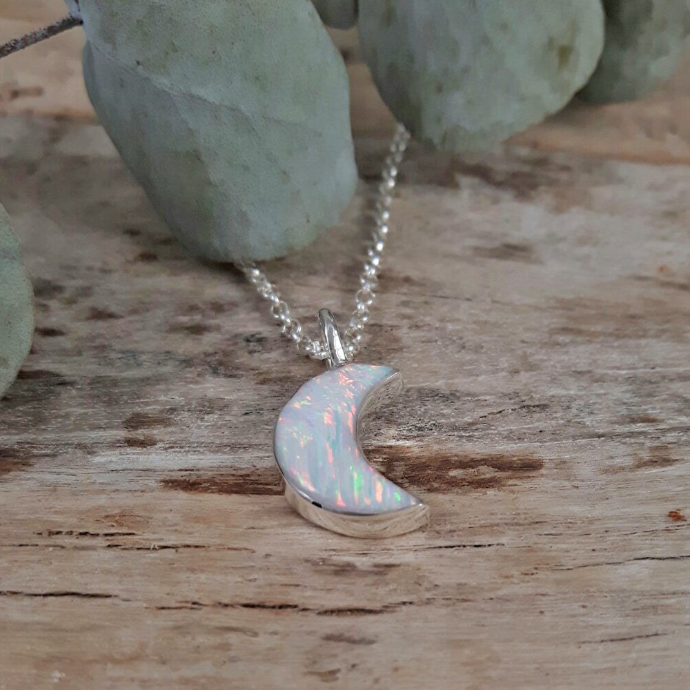 Flinder White Moon Pendant